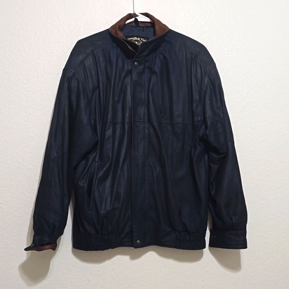 LEONARDO DA VINCE AVIATOR BOMBER JACKET SIZE LEATHER JACKET SIZE 46